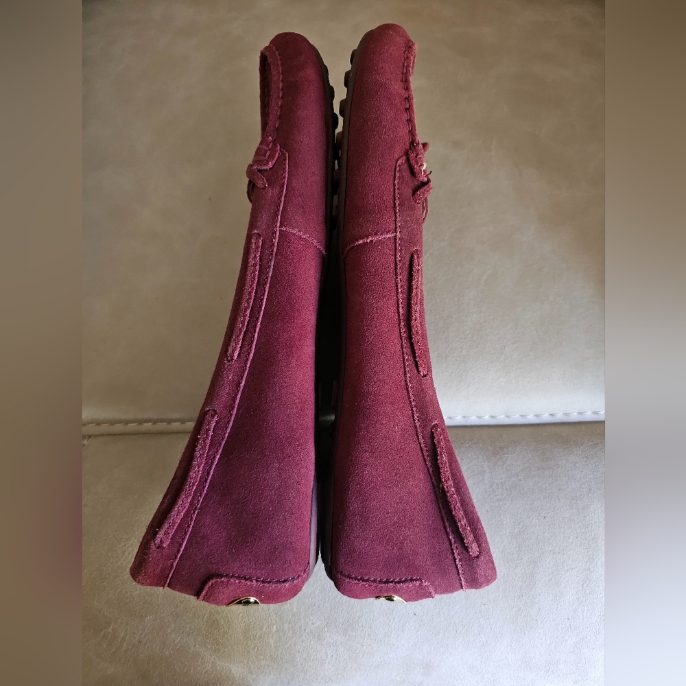 Michael‎ Kors suede burgundy moccasins/loafers size 11 - Picture 6 of 10